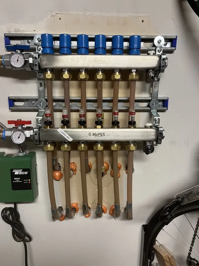 Plumber performing Gas Line Installation at a residential property in Cooper